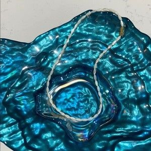 Oblong glass bead necklace!
